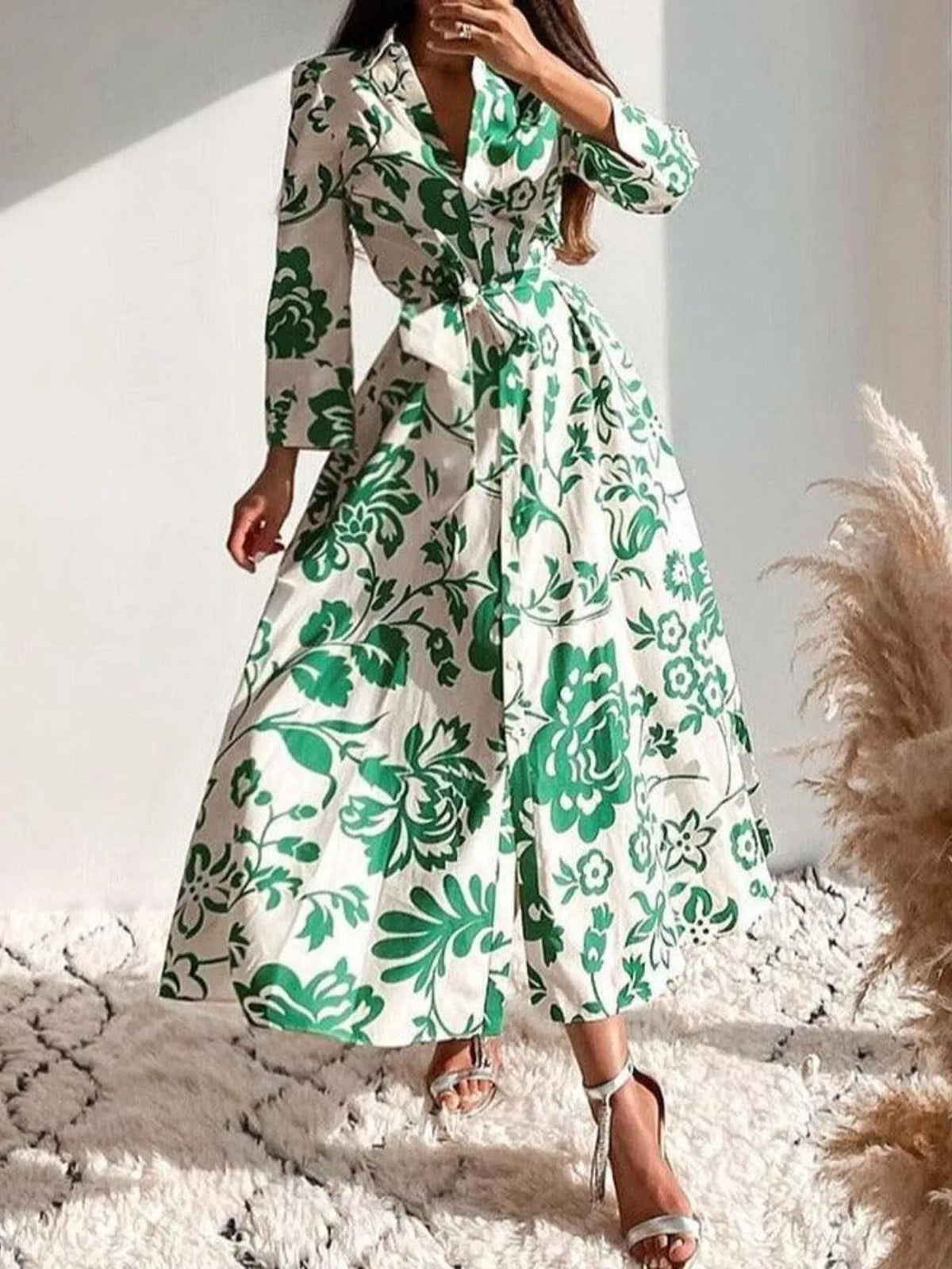 Robe chemise Shamara fleurie – photo produit 1
