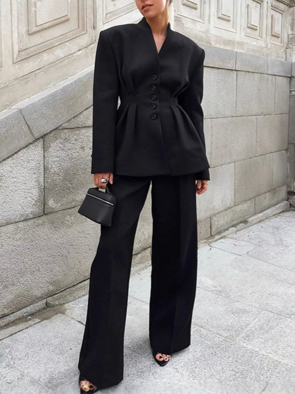 Ensemble Gaïa tailleur plissé – photo produit 3