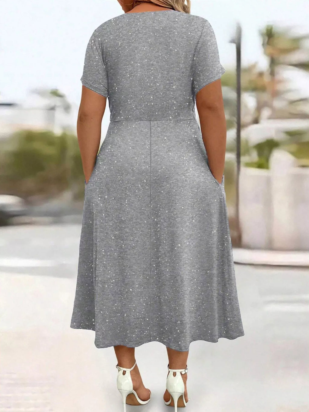 Robe midi Daphné pailletée – photo produit 5