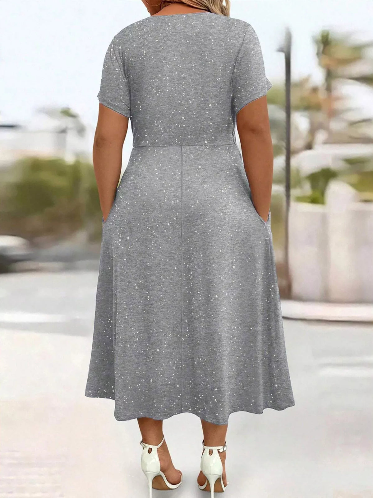 Robe midi Daphné pailletée – photo produit 5