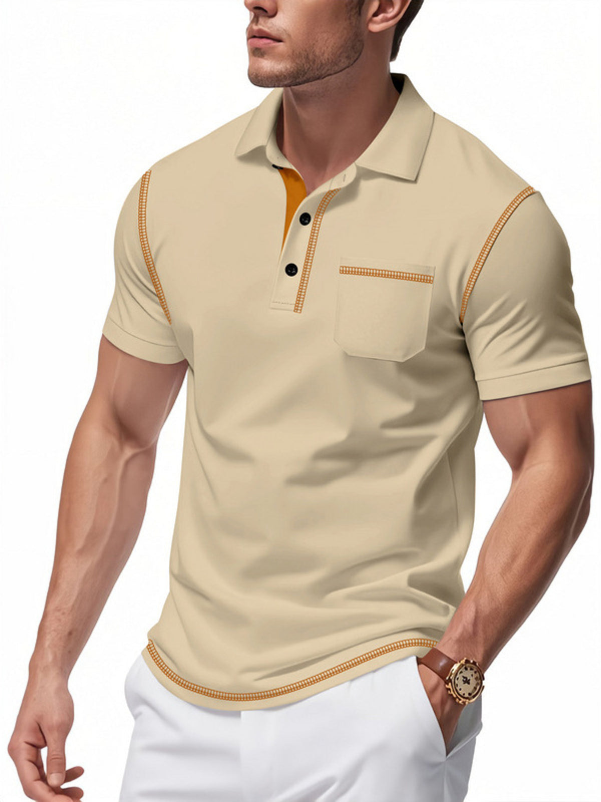 Polo Ilyes – boutons – photo produit 1