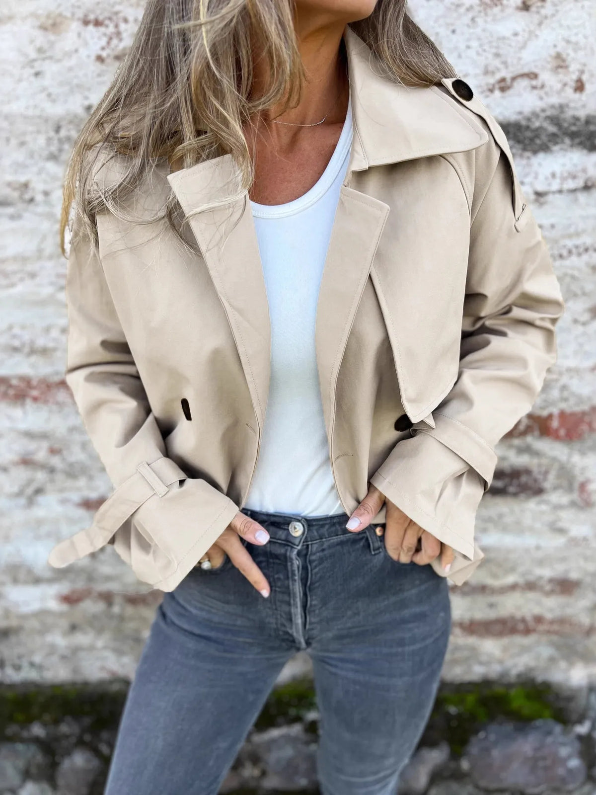 Trench Élise boutonné grande taille – photo produit 1
