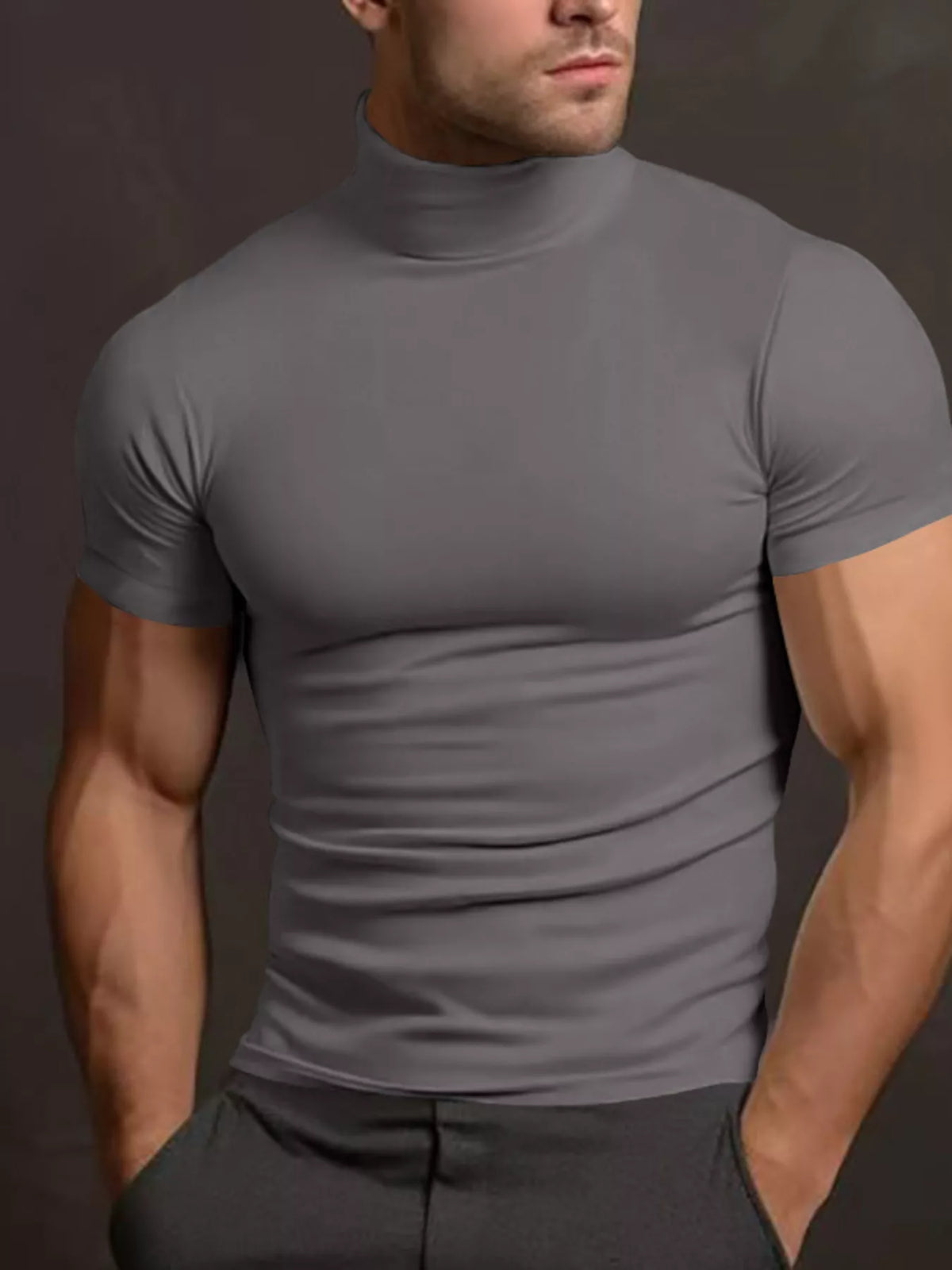 T-shirt Léopold col roulé grande taille – photo produit 3