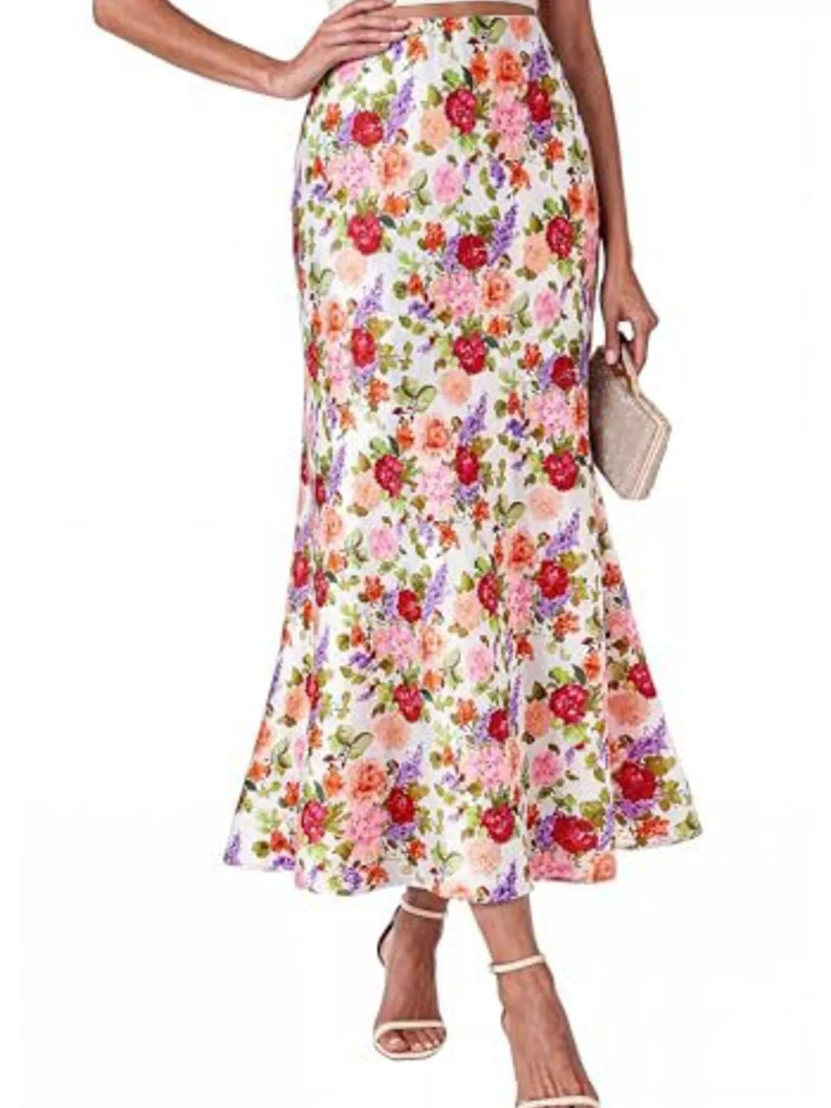 Jupe Erell – midi sirène taille haute – photo produit 2
