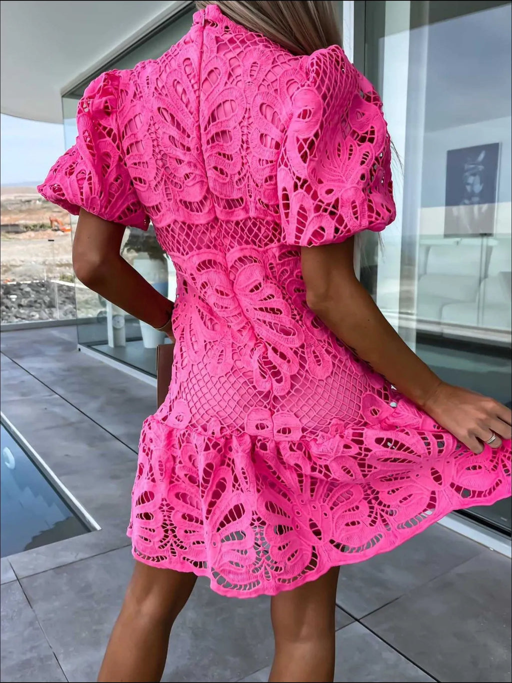 Robe Jade en dentelle – photo produit 8