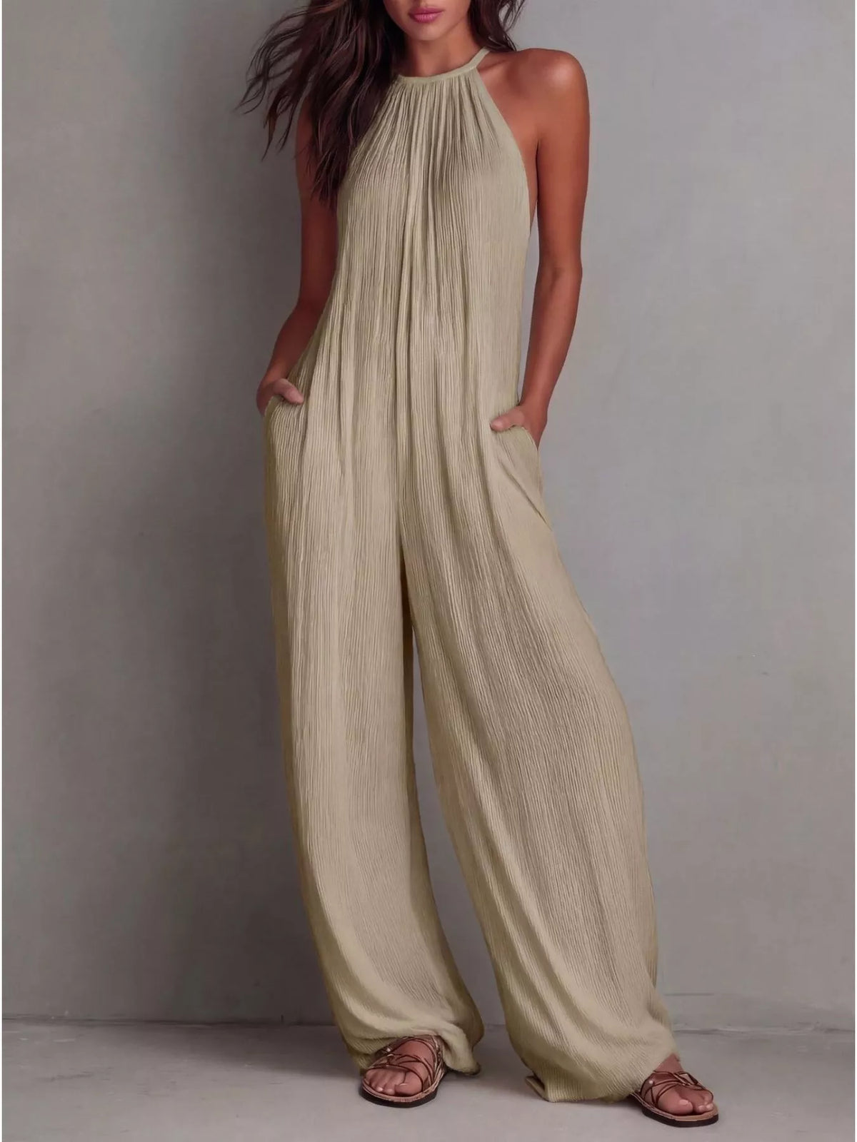 Combinaison Solène – pantalon large sans manches – photo produit 5