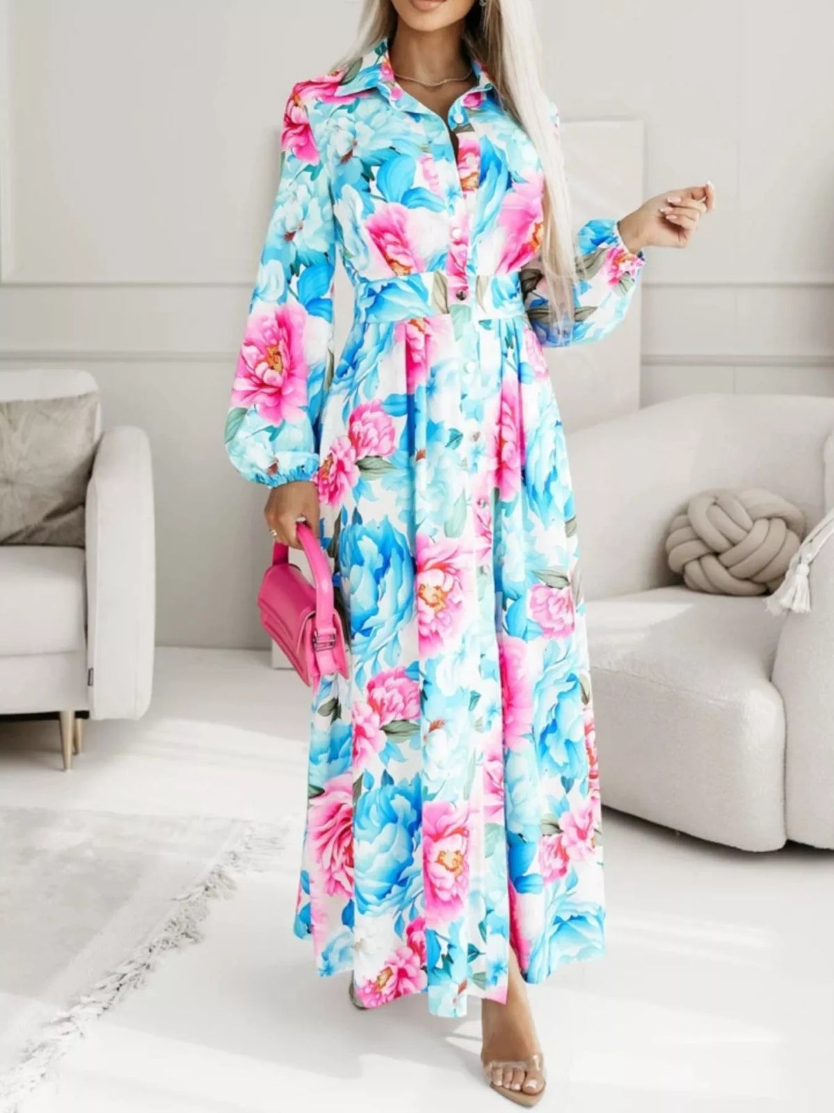 Robe chemise Shamara longue – photo produit 5