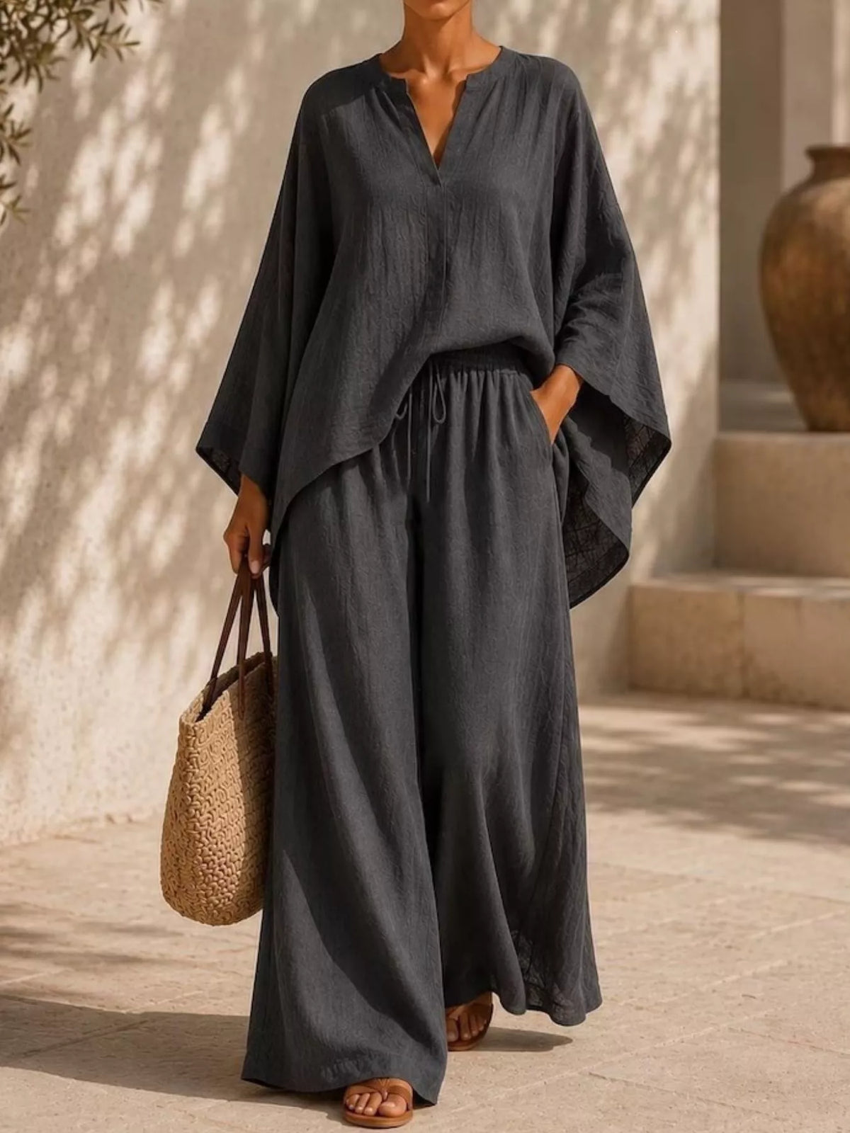 Ensemble Alana col cranté et pantalon – photo produit 9