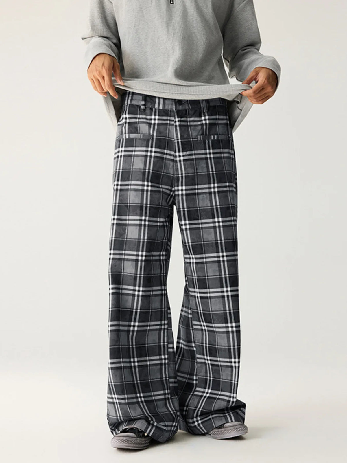 Pantalon Félix – large à carreaux – photo produit 3