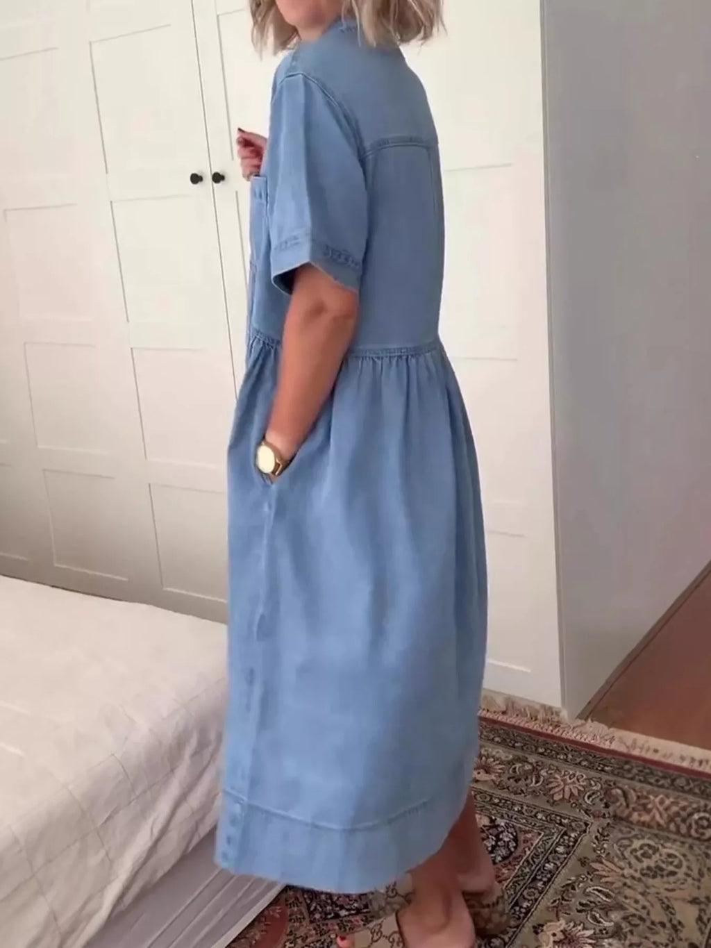 Robe midi Shatter en jean – photo produit 4