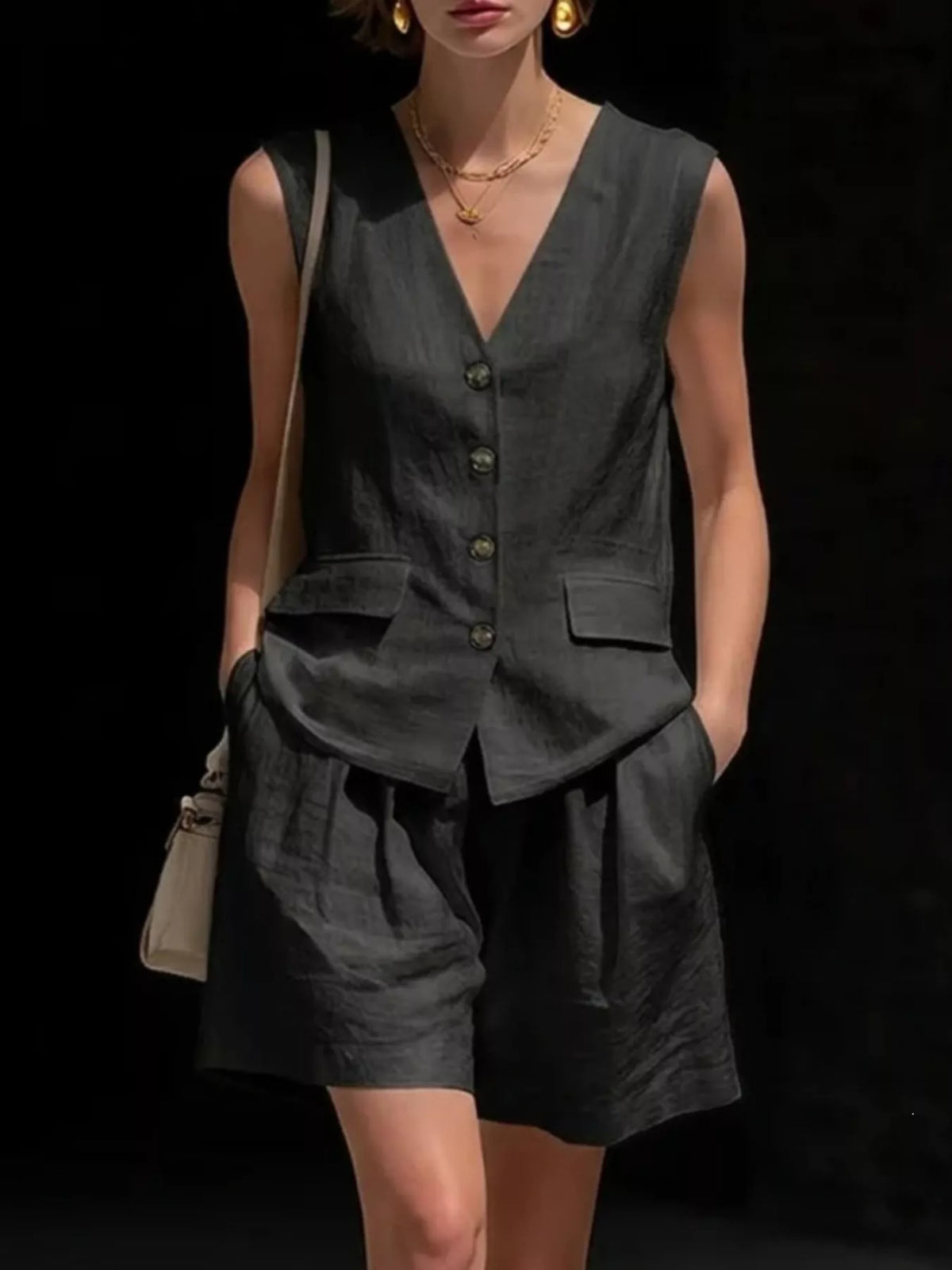 Ensemble Belinda gilet et short – photo produit 3