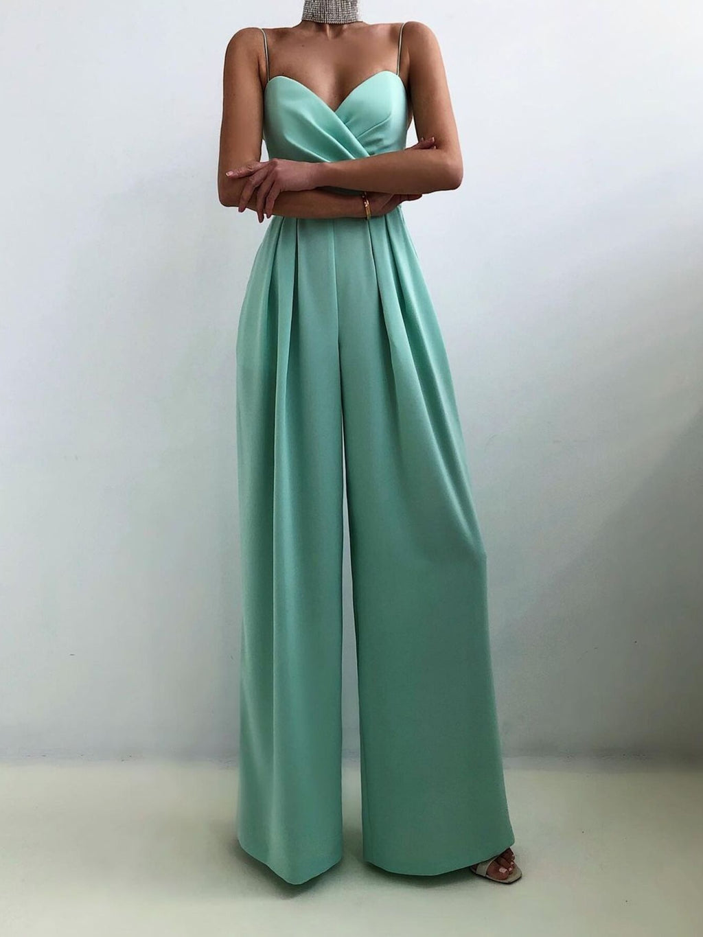 Combinaison Néria – pantalon large à fines bretelles grande taille – photo produit 6