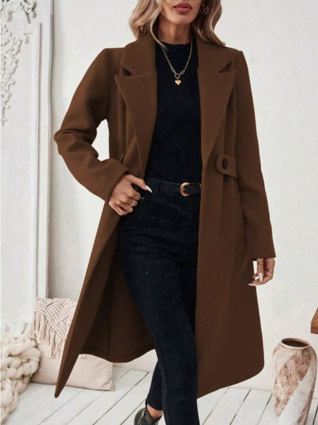 Manteau Livia ceinturé grande taille – photo produit 9