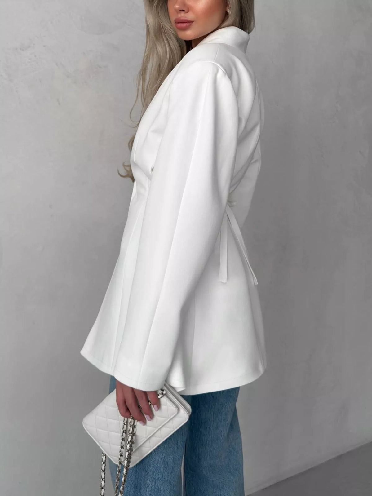 Blazer Adélise – un bouton manches longues – photo produit 3