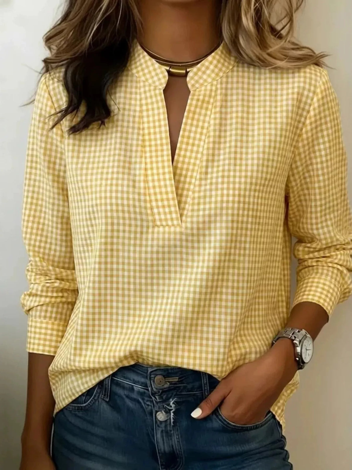 Blouse Elora à carreaux – photo produit 3
