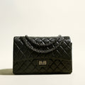 Sac Rosalie noir matelassé en cuir – photo produit 1