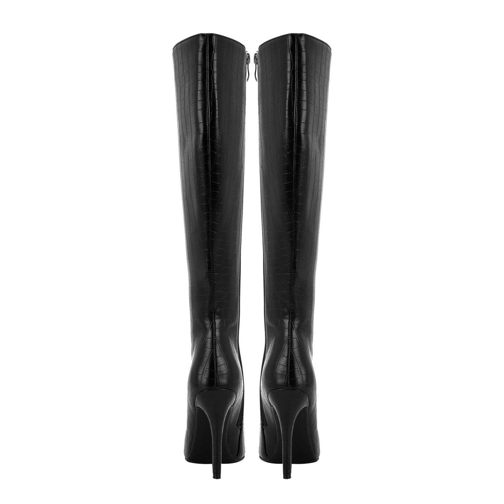 Bottes Ava hautes noires en cuir – photo produit 5