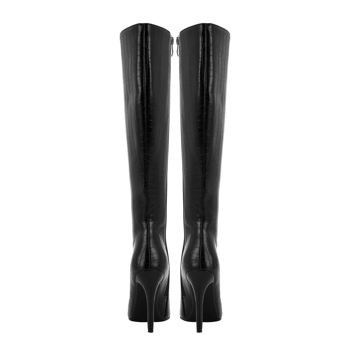 Bottes Ava hautes noires en cuir – photo produit 5